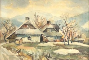 HECZKO Bogusław (1927 w Ustroniu - 2018) - Wiejskie chaty. (1).
