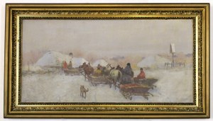 SETKOWICZ Adam (1876 Kraków - 1945 Kraków) - Zimowe zaprzęgi.