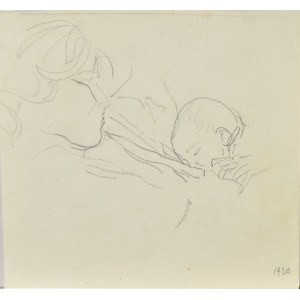 Leopold GOTTLIEB (1879-1934), Matka karmiąca dziecko, 1920