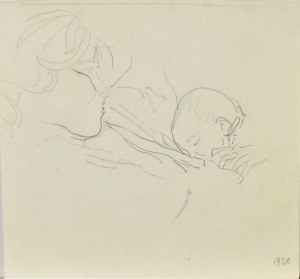 Leopold GOTTLIEB (1879-1934), Matka karmiąca dziecko, 1920