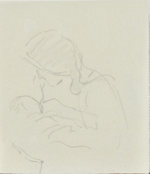 Leopold GOTTLIEB (1879-1934), Matka karmiąca dziecko