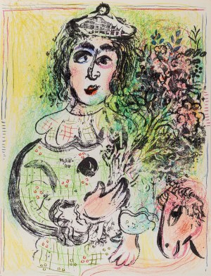 Marc Chagall, Klaun z kwiatami, 1963
