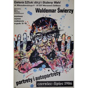 proj. Waldemar ŚWIERZY (1931-2013), Plakat do wystawy własnej portrety i autoportrety