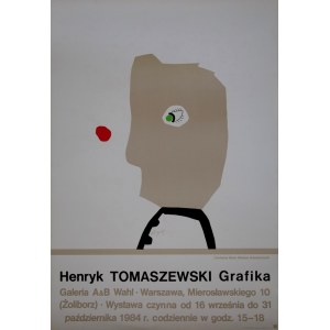 proj. Henryk TOMASZEWSKI (1914-2005), Plakat do wystawy Henryka Tomaszewskiego w galerii A. i B. Wahl