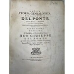 FAMILIA DEL PONTE - DELLA STORIA GENEALOGICA 1708