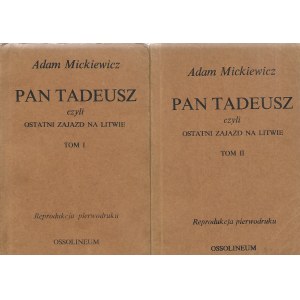 Mickiewicz Adam PAN TADEUSZ Reprodukcja pierwodruku