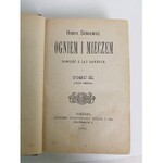 Sienkiewicz Henryk OGNIEM I MIECZEM Wydanie 1 Warszawa 1884 PÓŁSKÓREK Z EPOKI