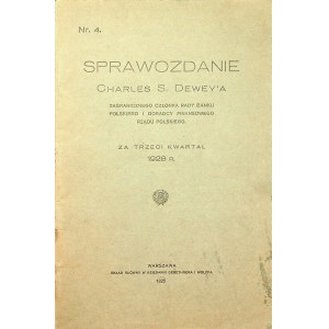 [BANK POLSKI] SPRAWOZDANIE Charles S. Dewey'a