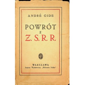 GIDE Powrót z Z.S.R.R. Warszawa 1937
