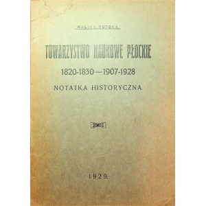 RUTSKA Halina - Towarzystwo Naukowe Płockie 1820-1830