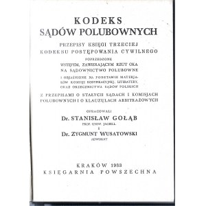 Gołąb, Wusatowski KODEKS SĄDÓW POLUBOWNYCH, Wyd.1933