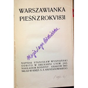 WYSPIAŃSKI Stanisław - Warszawianka