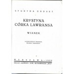 Undset Sygryda KRYSTYNA CÓRKA LAWRANSA, Wyd.1929