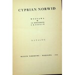 NORWID Cyprian Wystawa w 125 rocznicę urodzin - KATALOG WYSTAWOWY, 1946