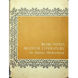 [MICKIEWICZ] Blok-Notes Muzeum Literatury im. Adama Mickiewicza, 1975