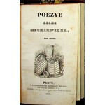 MICKIEWICZ POEZYE PARYŻ Tom 1 - 4 Paryż 1828-1832