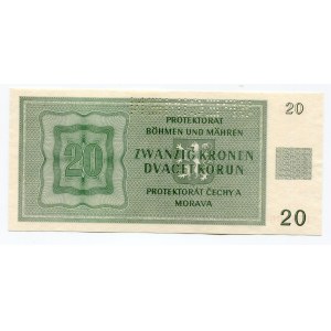 Bohemia & Moravia 20 Korun 1944 Specimen