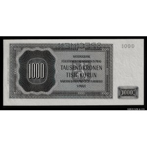 Bohemia & Moravia 1000 Korun 1944 Specimen