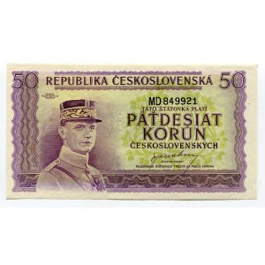 Czechoslovakia 50 Korun 1945 (ND) Specimen
