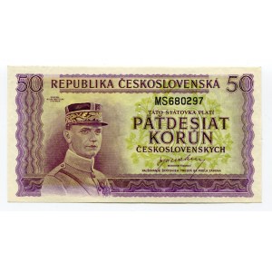 Czechoslovakia 50 Korun 1945 (ND) Specimen
