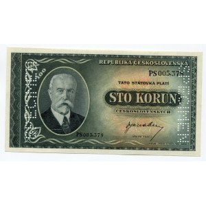 Czechoslovakia 100 Korun 1945 (ND) Specimen