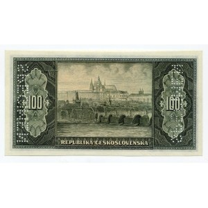 Czechoslovakia 100 Korun 1945 (ND) Specimen