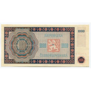 Czechoslovakia 1000 Korun 1945 Specimen