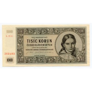 Czechoslovakia 1000 Korun 1945 Specimen