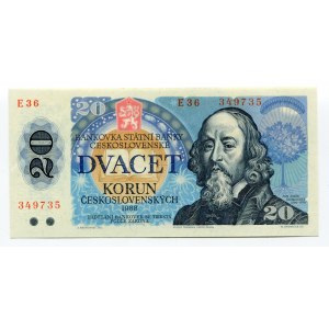 Czechoslovakia 20 Korun 1988