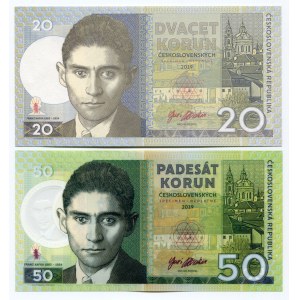 Czechoslovakia 20 & 50 Korun 2019 Specimen Franz Kafka