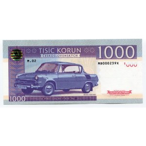 Czech Republic 1000 Korun 2016 Specimen Škoda 1000 MBX