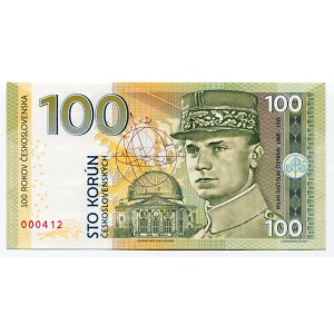 Czech Republic 100 Korun 2019 Specimen Milan Rastislav Štefánik