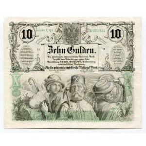 Austria 10 Gulden 1863
