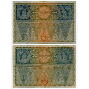 Austria 2 x 1000 Kronen 1919 (ND)