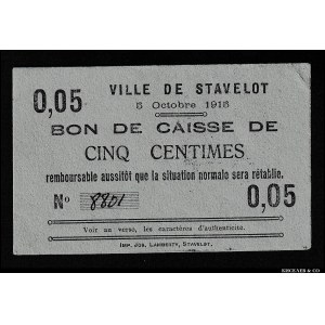 Belgium Stavelot 5 Centimes 1915
