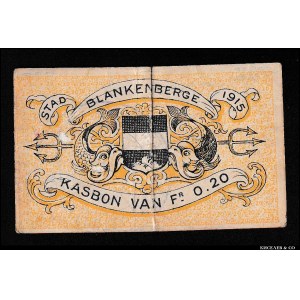 Belgium Blankenberge 20 Centimes 1915