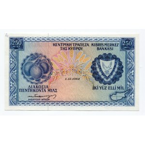 Cyprus 250 Mils 1964 Specimen