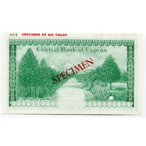 Cyprus 500 Mils 1964 (ND) Specimen