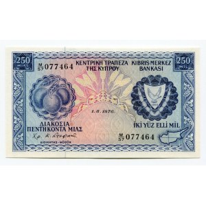 Cyprus 250 Mils 1976