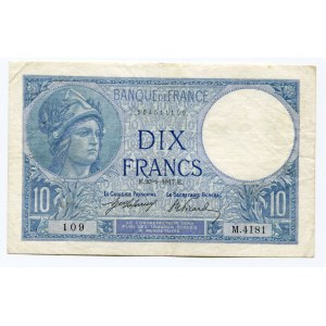 France 10 Francs 1917