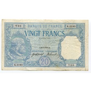 France 20 Francs 1917