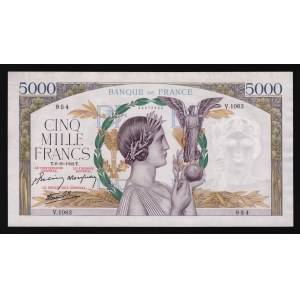 France 5000 Francs 1942 Rare
