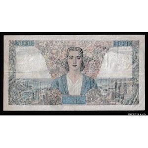 France 5000 Francs 1946 Rare