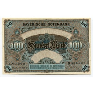 Germany - Empire Bayern 100 Mark 1900
