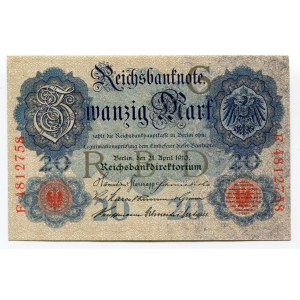 Germany - Empire 20 Mark 1910