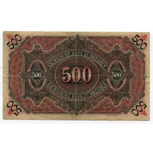 Germany - Empire Saxony 500 Mark 1911