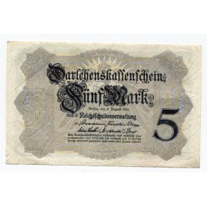 Germany - Empire 5 Mark 1914