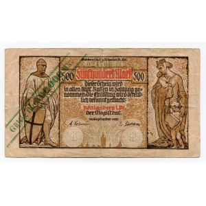 Germany - Weimar Republic Konigsberg 500000 Mark on 500 Mark 1922