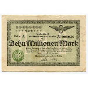 Germany - Weimar Republic Cologne 10 Millonen Mark 1923
