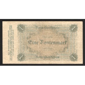 Germany - Weimar Republic 1 Rentenmark 1923